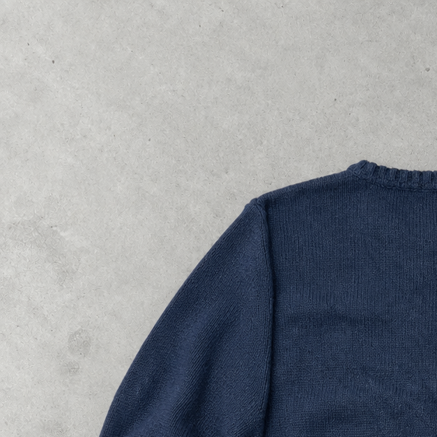 Ralph Lauren Sweater Marineblau Stitched Logo Limited (L)