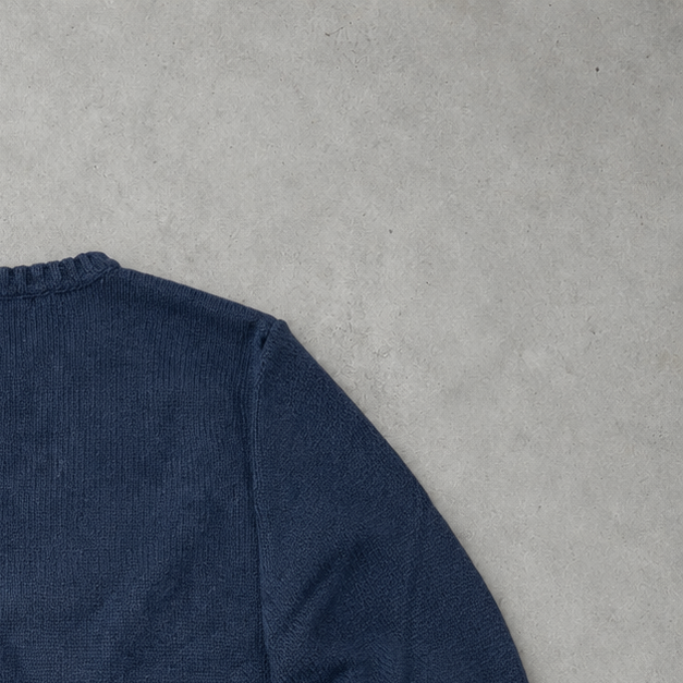 Ralph Lauren Sweater Marineblau Stitched Logo Limited (L)