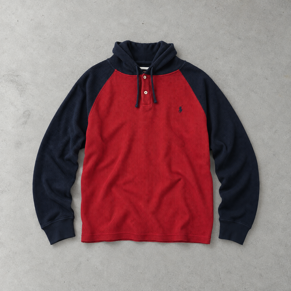 Polo Ralph Lauren Hoodie Rot, Marineblau Rare (XL)