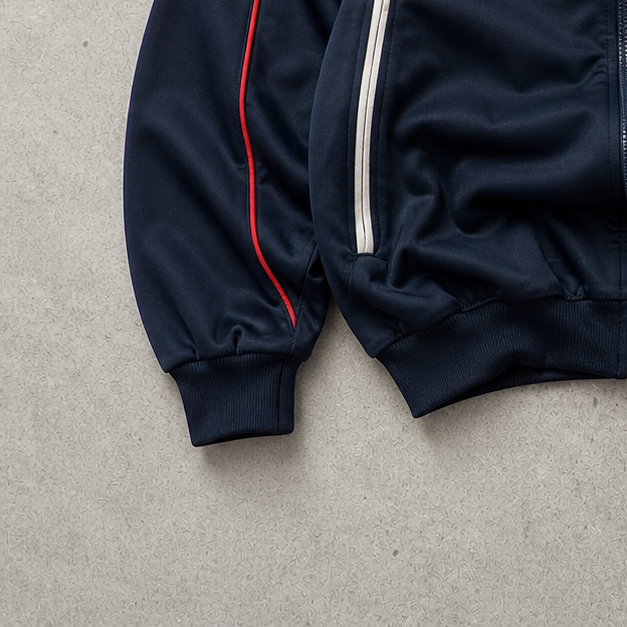 Adidas Track Jacket Marineblau Rare (S) Stitched Logo