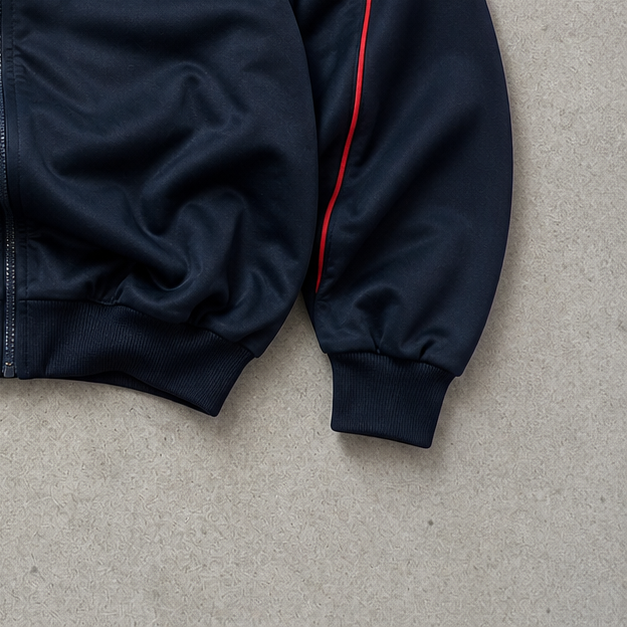 Adidas Track Jacket Marineblau Rare (S) Stitched Logo