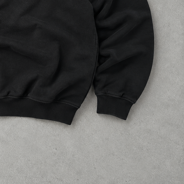 Ralph Lauren Sweatshirt Schwarz Stitched Logo Rare (L)