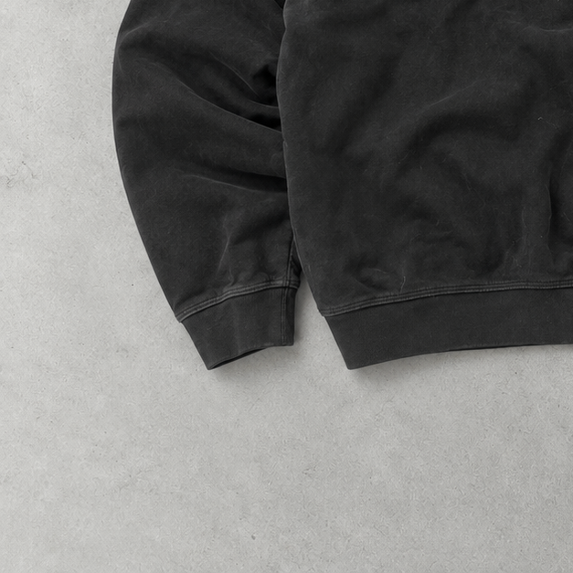 Ralph Lauren Sweatshirt Schwarz Stitched Logo Rare (L)