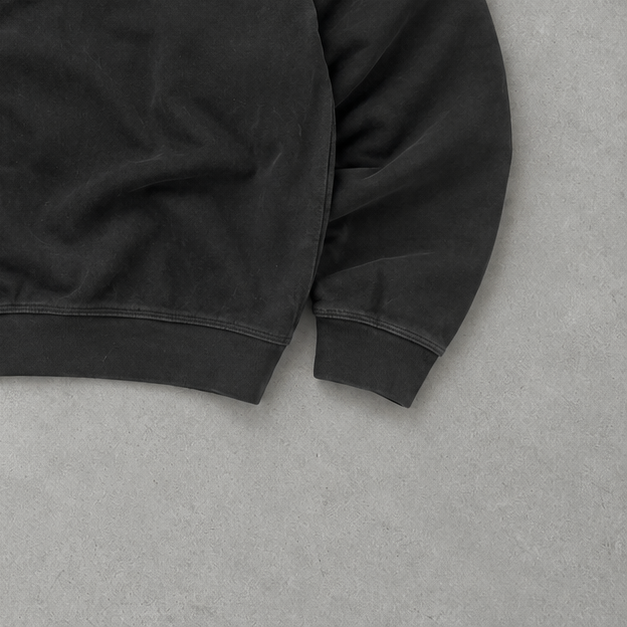 Ralph Lauren Sweatshirt Schwarz Stitched Logo Rare (L)