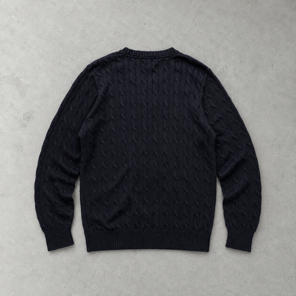 Y2K Ralph Lauren Crewneck Sweater Blau, Marineblau Rare (XL) Stitched Logo