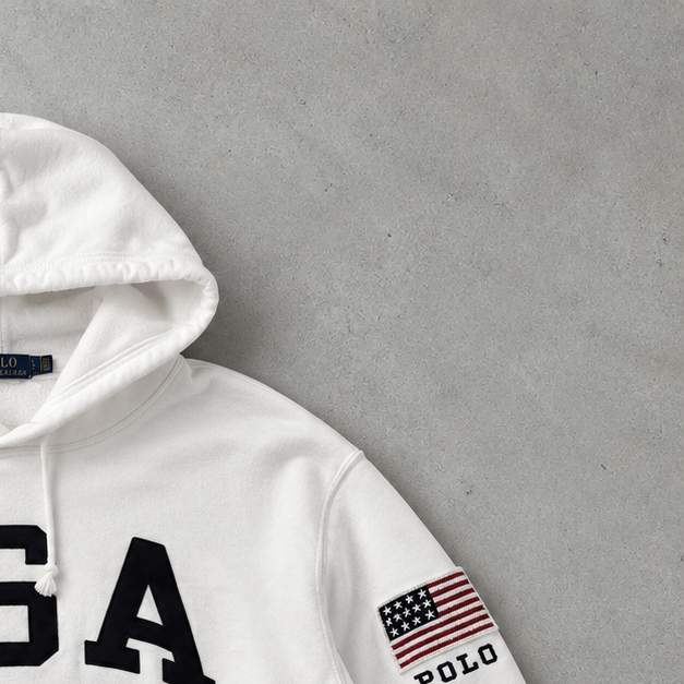 Ralph Lauren Hoodie Weiß Rare (L)