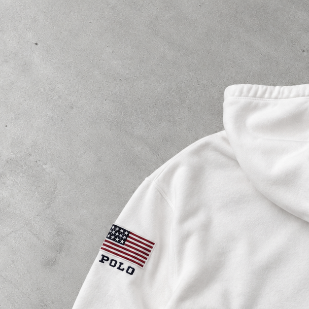Ralph Lauren Hoodie Weiß Rare (L)