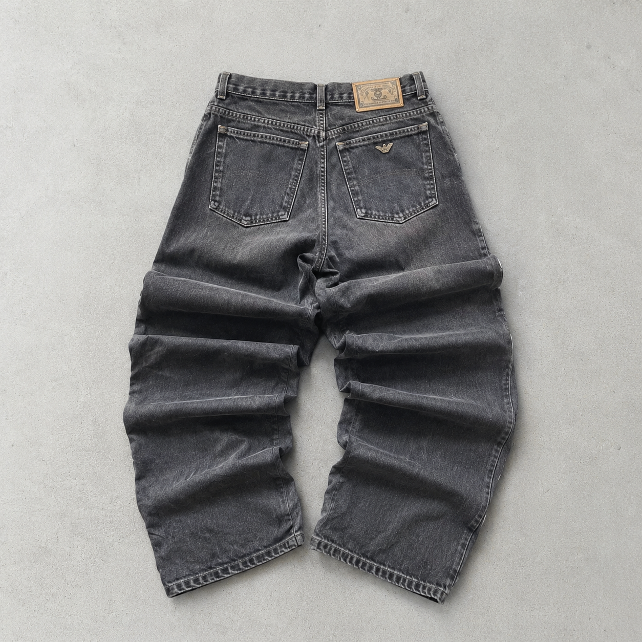 Y2K Emporio Armani Jeans Grau, Schwarz Rare (W35 | DE 50)