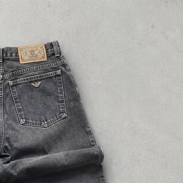 Y2K Emporio Armani Jeans Grau, Schwarz Rare (W35 | DE 50)