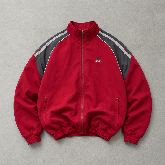 Adidas Track Jacket Rot, Burgunderrot Limited (S) Stitched Logo