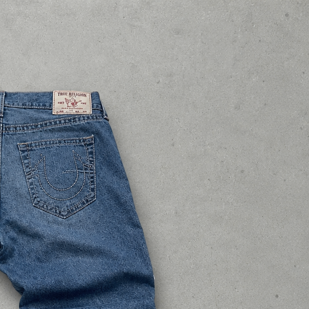 Y2K Vintage True Religion Jeans Blau, Marineblau Limited (W38 | DE 54)