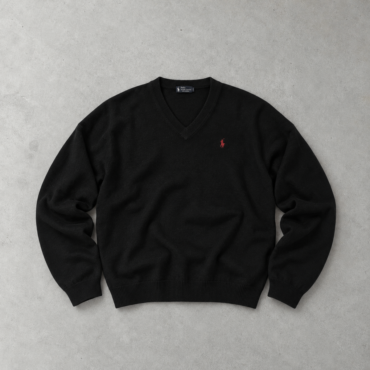 Polo Ralph Lauren Sweater Schwarz, Rot Rare (L)