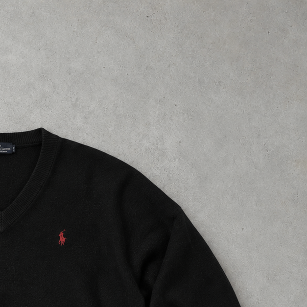 Polo Ralph Lauren Sweater Schwarz, Rot Rare (L)