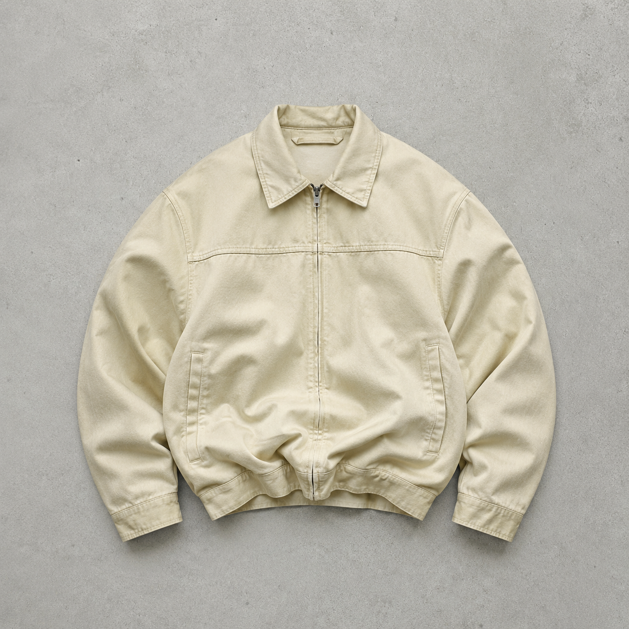 Ralph Lauren Harrington Jacket Beige Rare Stitched Logo (XS)