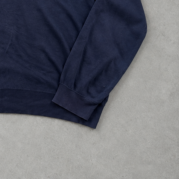 Ralph Lauren Sweater Marineblau Rare (XXL) Stitched Logo