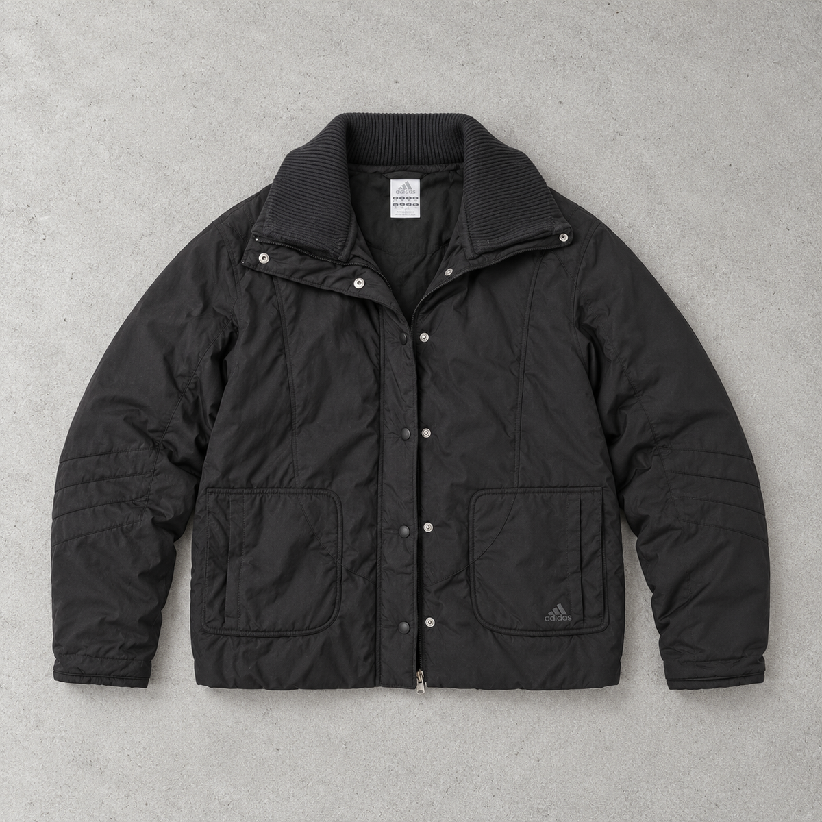 adidas Puffer Jacket Schwarz Rare Stitched Logo (L)
