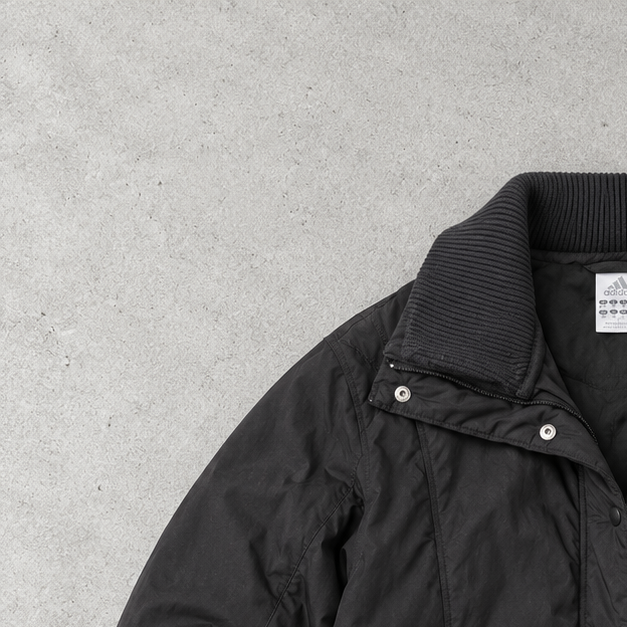 adidas Puffer Jacket Schwarz Rare Stitched Logo (L)