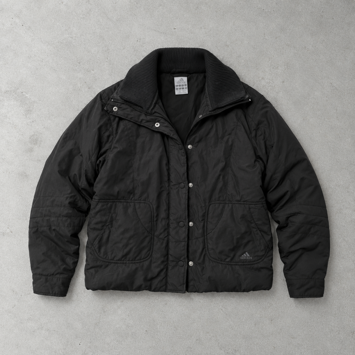 adidas Puffer Jacket Schwarz Rare Stitched Logo (L)