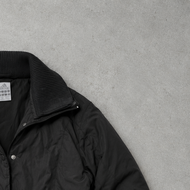 adidas Puffer Jacket Schwarz Rare Stitched Logo (L)