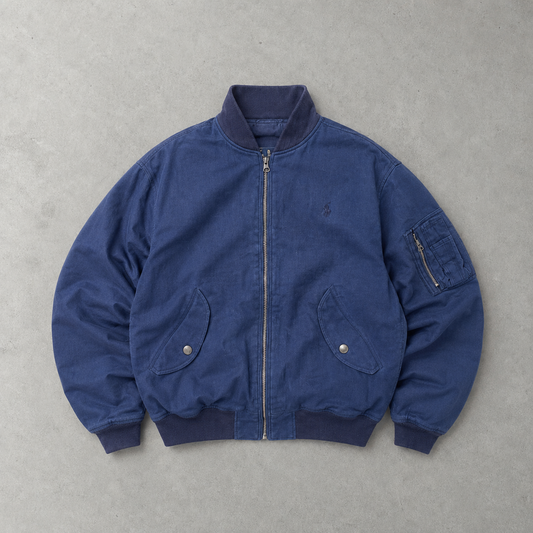 Ralph Lauren Bomber Jacket Marineblau, Blau Limited (M)