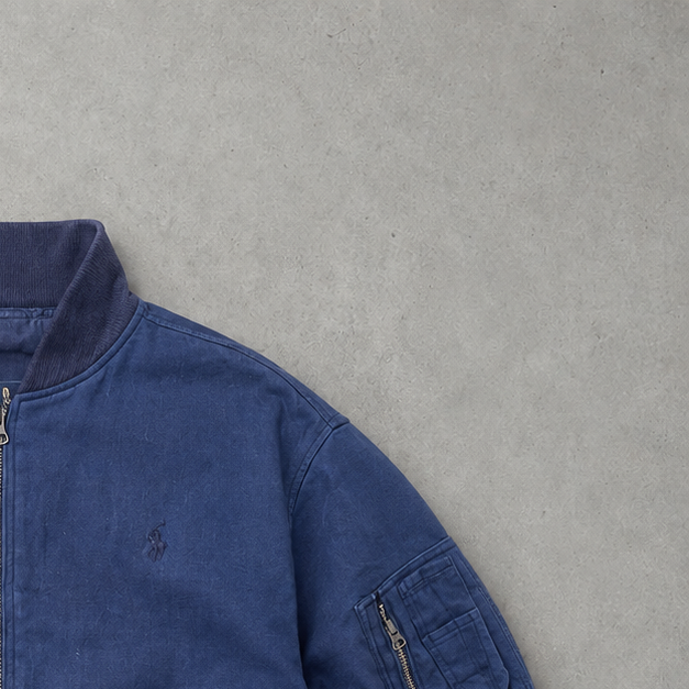Ralph Lauren Bomber Jacket Marineblau, Blau Limited (M)