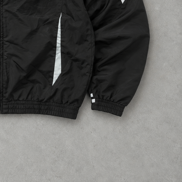 Y2K Adidas Windbreaker Black / White Limited (S)