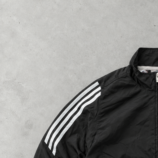Y2K Adidas Windbreaker Black / White Limited (S)