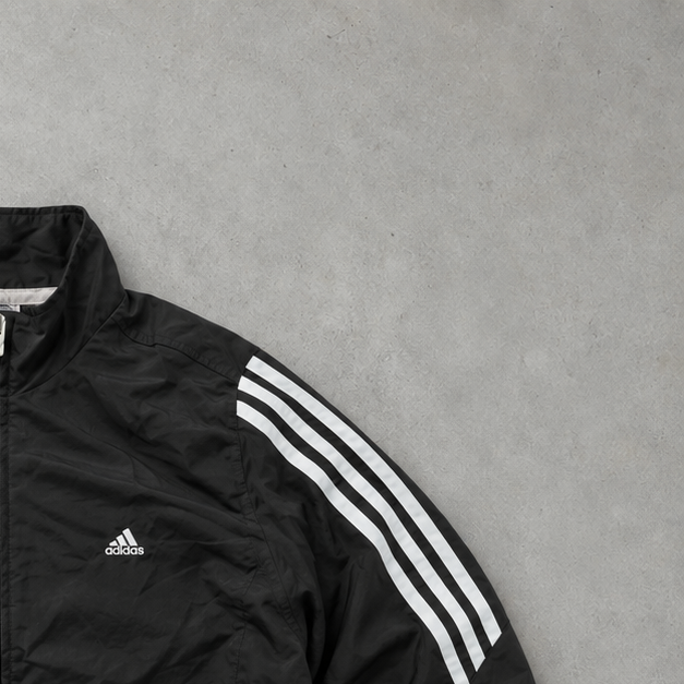 Y2K Adidas Windbreaker Black / White Limited (S)
