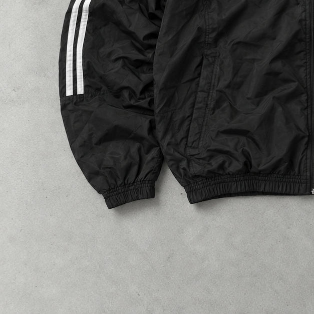 Y2K Adidas Windbreaker Black / White Limited (S)