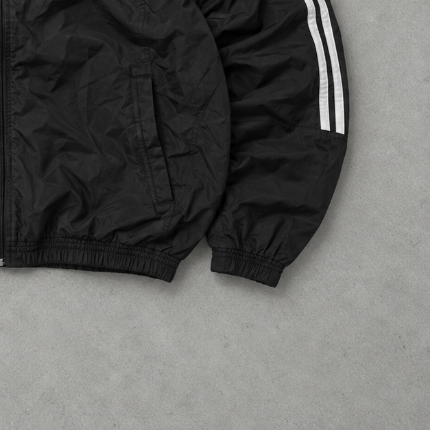 Y2K Adidas Windbreaker Black / White Limited (S)