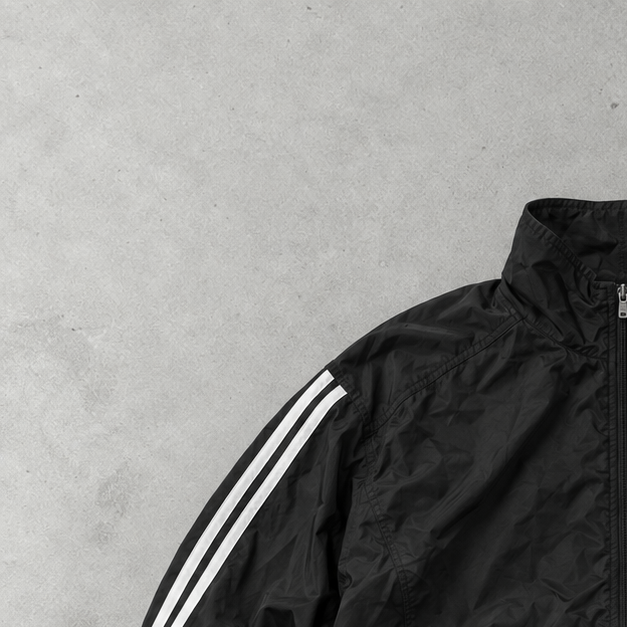Y2K Adidas Windbreaker Black / White Limited (S)