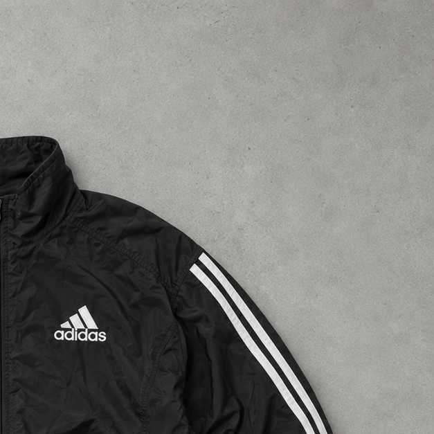 Y2K Adidas Windbreaker Black / White Limited (S)