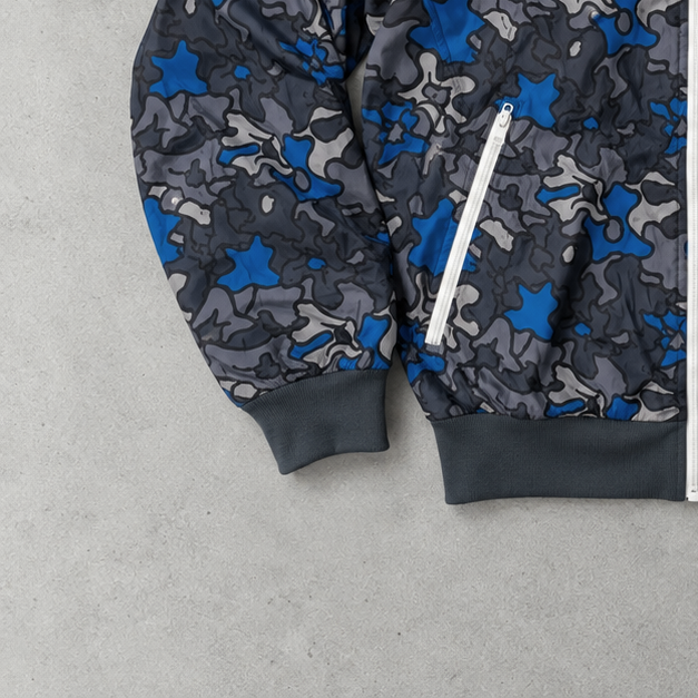 Veste de survêtement Adidas Y2K bleu / gris rare (M)