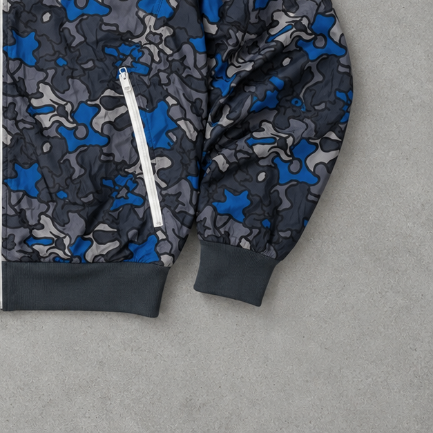 Veste de survêtement Adidas Y2K bleu / gris rare (M)