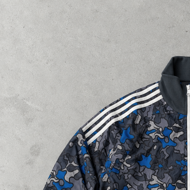 Veste de survêtement Adidas Y2K bleu / gris rare (M)