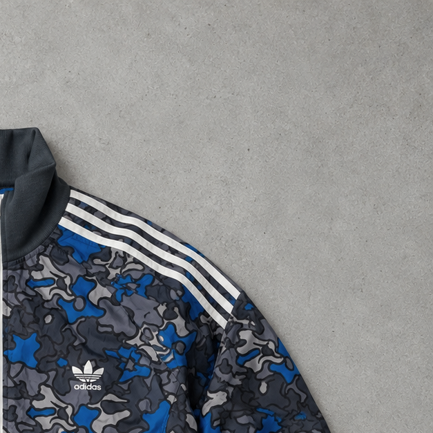 Veste de survêtement Adidas Y2K bleu / gris rare (M)