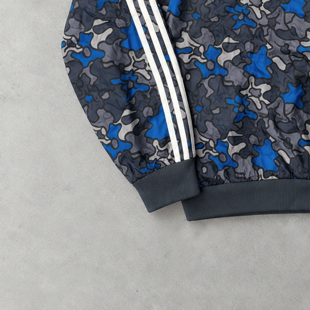 Veste de survêtement Adidas Y2K bleu / gris rare (M)