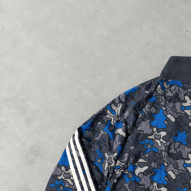 Veste de survêtement Adidas Y2K bleu / gris rare (M)