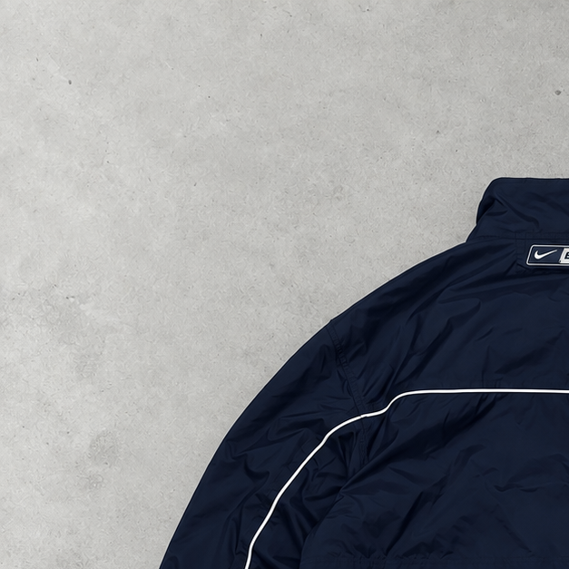 Y2K Nike Windbreaker Marineblau Rare (L)