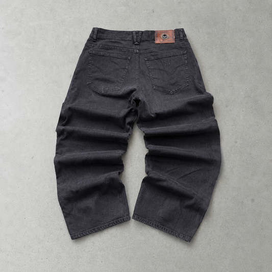 Y2K 2000 Armani Jeans Jeans Schwarz, Grau Limited (W34 | DE 50)