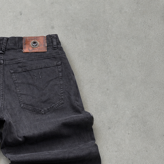 Y2K 2000 Armani Jeans Jeans Schwarz, Grau Limited (W34 | DE 50)