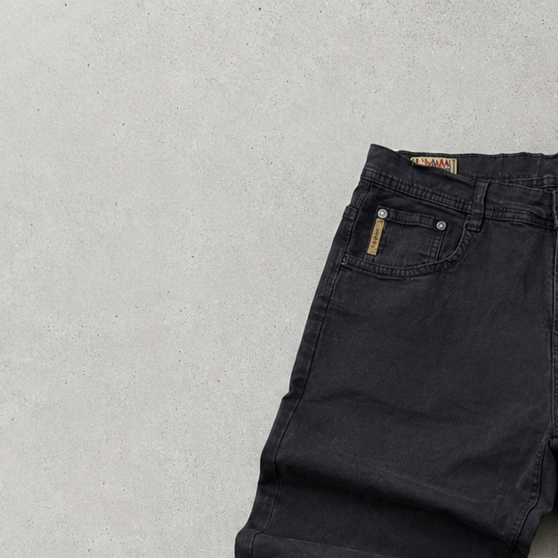 Y2K 2000 Armani Jeans Jeans Schwarz, Grau Limited (W34 | DE 50)