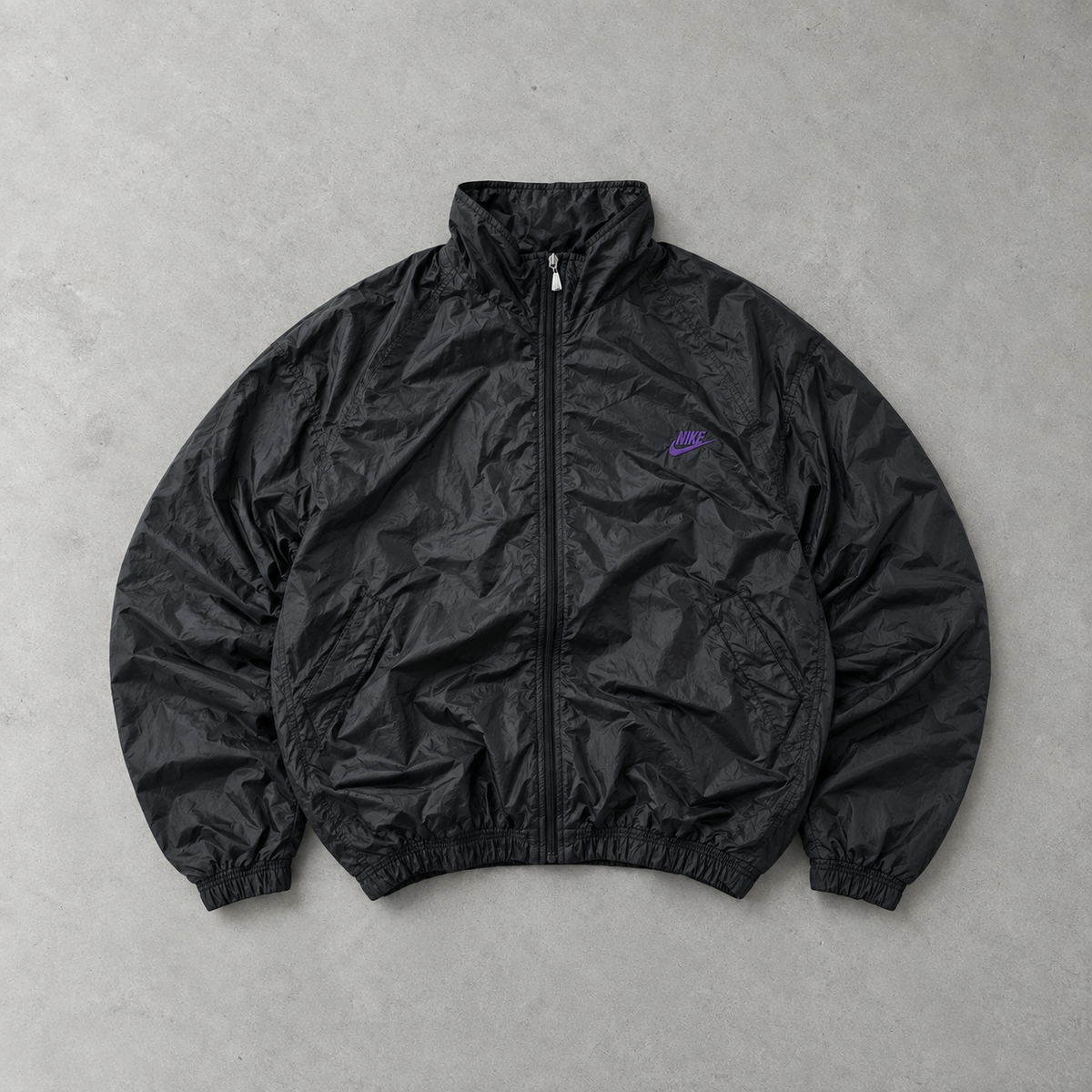 Vintage Nike Track Jacket Black/Purple Rare (L) Stitched Logo