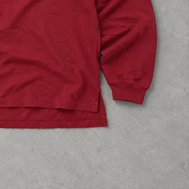Ralph Lauren Shirt Burgunderrot Stitched Logo Rare (L)