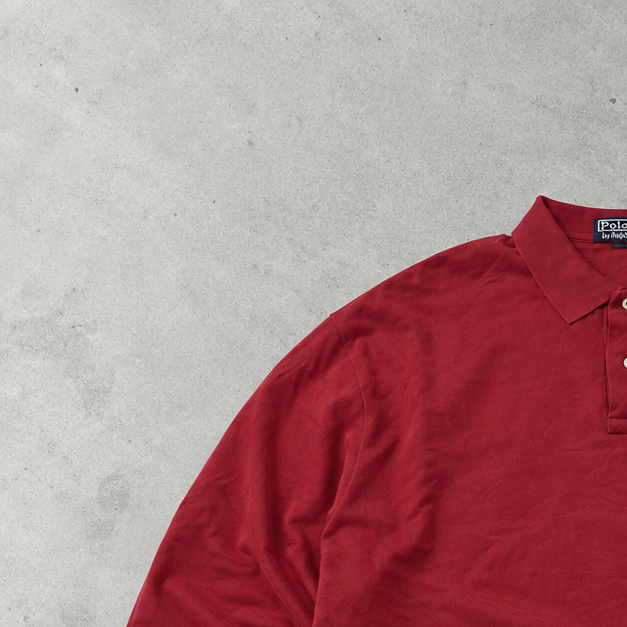 Ralph Lauren Shirt Burgunderrot Stitched Logo Rare (L)