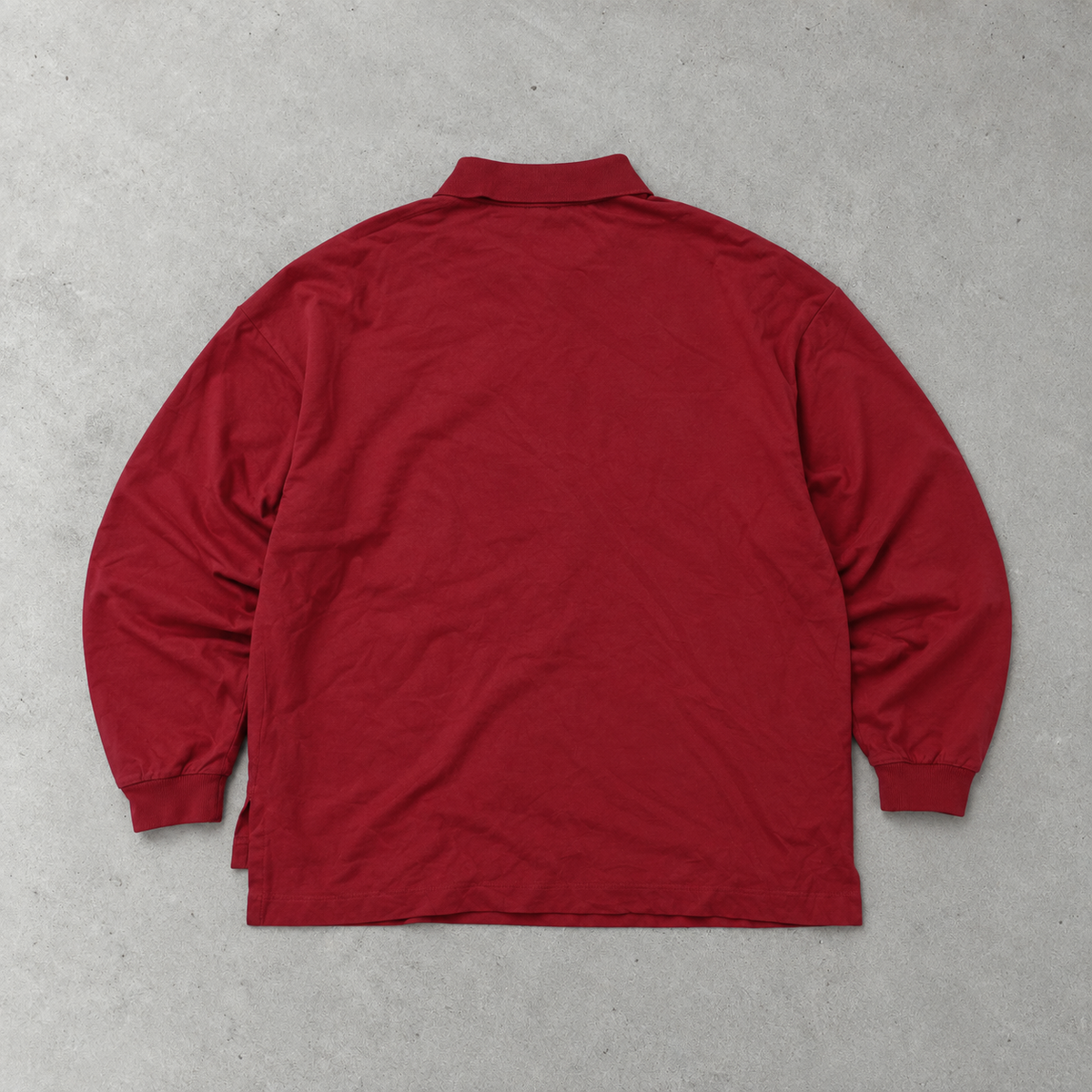 Ralph Lauren Shirt Burgunderrot Stitched Logo Rare (L)