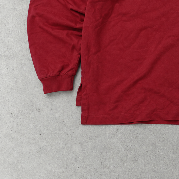 Ralph Lauren Shirt Burgunderrot Stitched Logo Rare (L)
