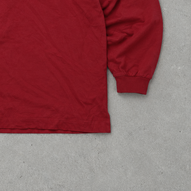 Ralph Lauren Shirt Burgunderrot Stitched Logo Rare (L)