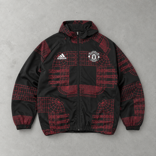 Manchester United Adidas Jacket Black / Red Limited (S)