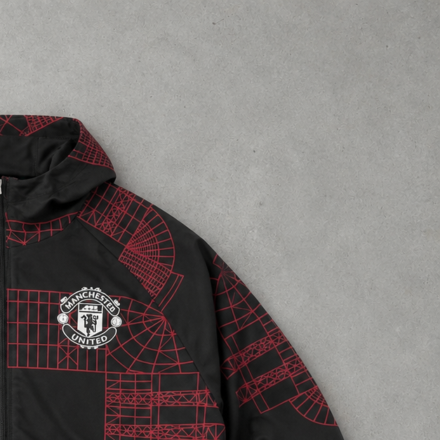 Manchester United Adidas Jacket Black / Red Limited (S)